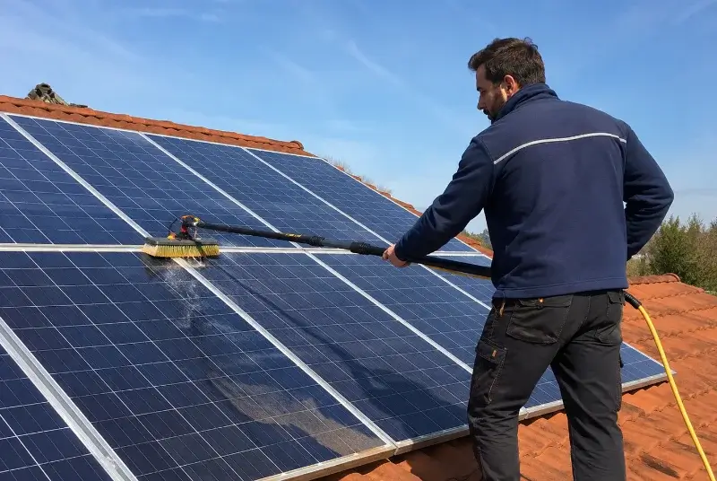 Nettoyage et entretien de panneaux solaires à Valdurenque